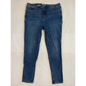 🌻2 for $20🌻 Madewell Jeans Womens Size 35T Blue 10" High Rise Skinny Denim Dark